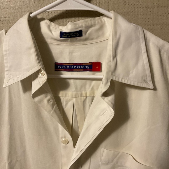 Classic Cream Short Sleeve Button Down Shirt - Picture 3 of 6